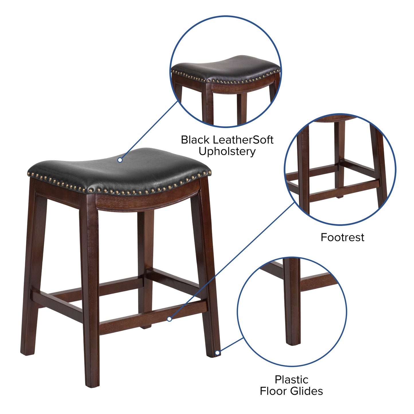 26" No Back Cappuccino Stool TA-411026-CA-GG