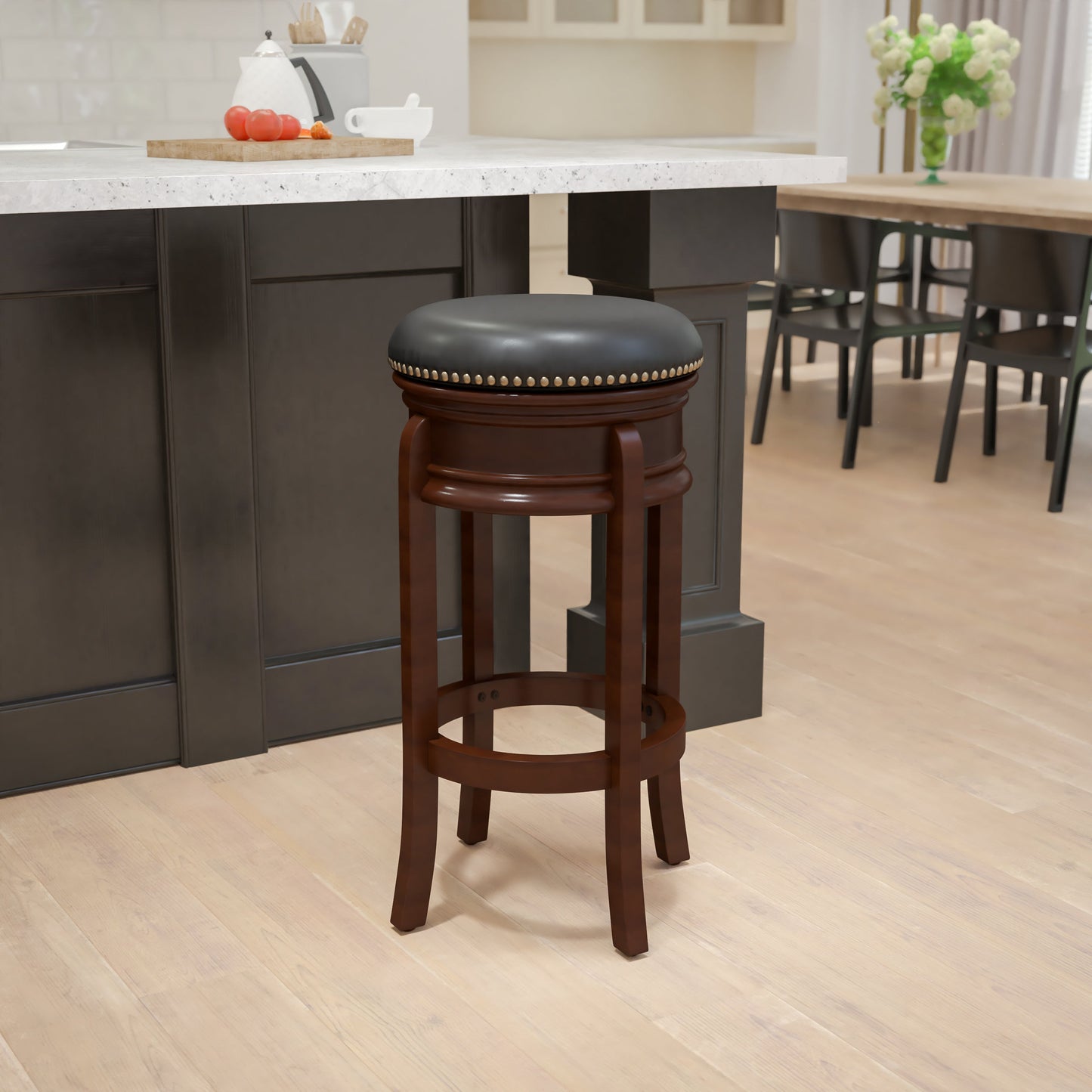 29" No Back Cappuccino Stool TA-68829-CA-GG