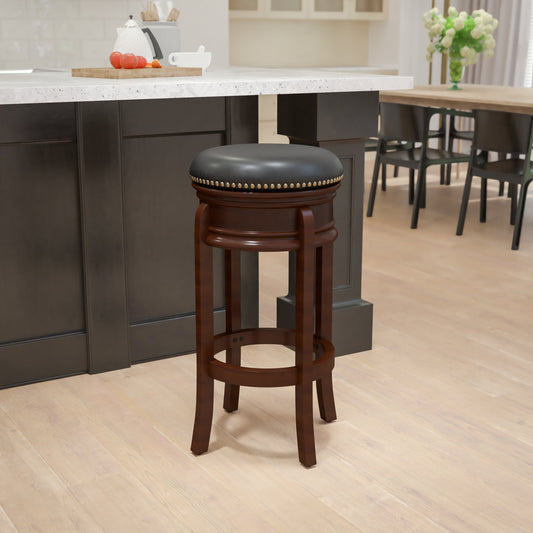 29" No Back Cappuccino Stool TA-68829-CA-GG