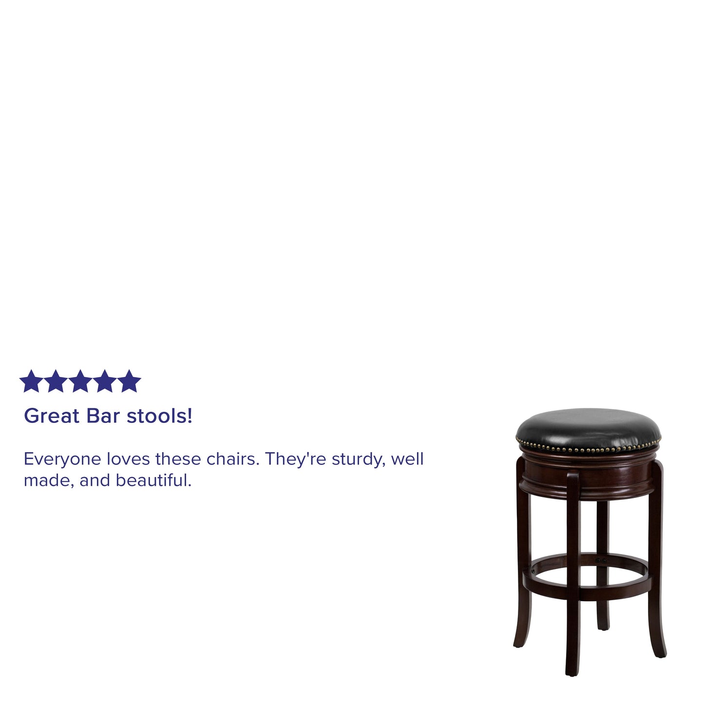 29" No Back Cappuccino Stool TA-68829-CA-GG