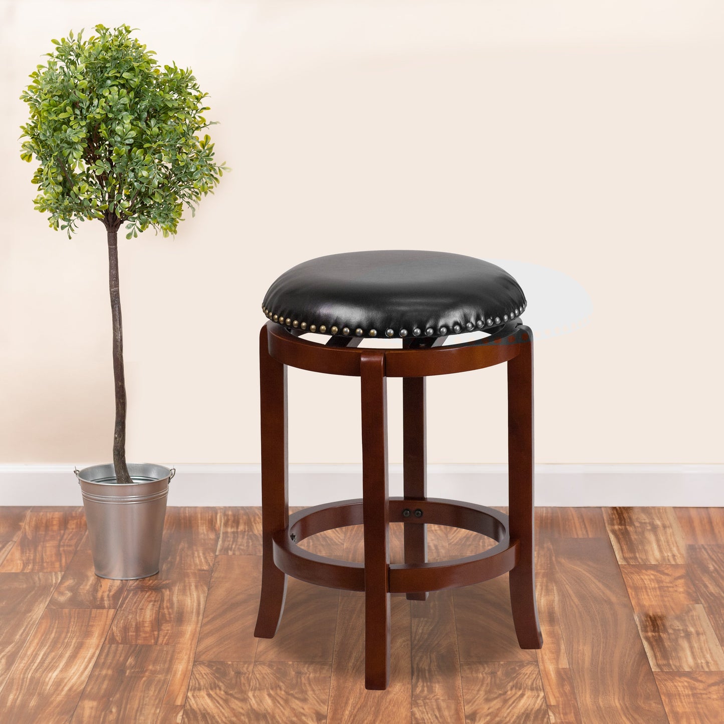 24" No Back Lt Cherry Stool TA-68924-LC-CTR-GG