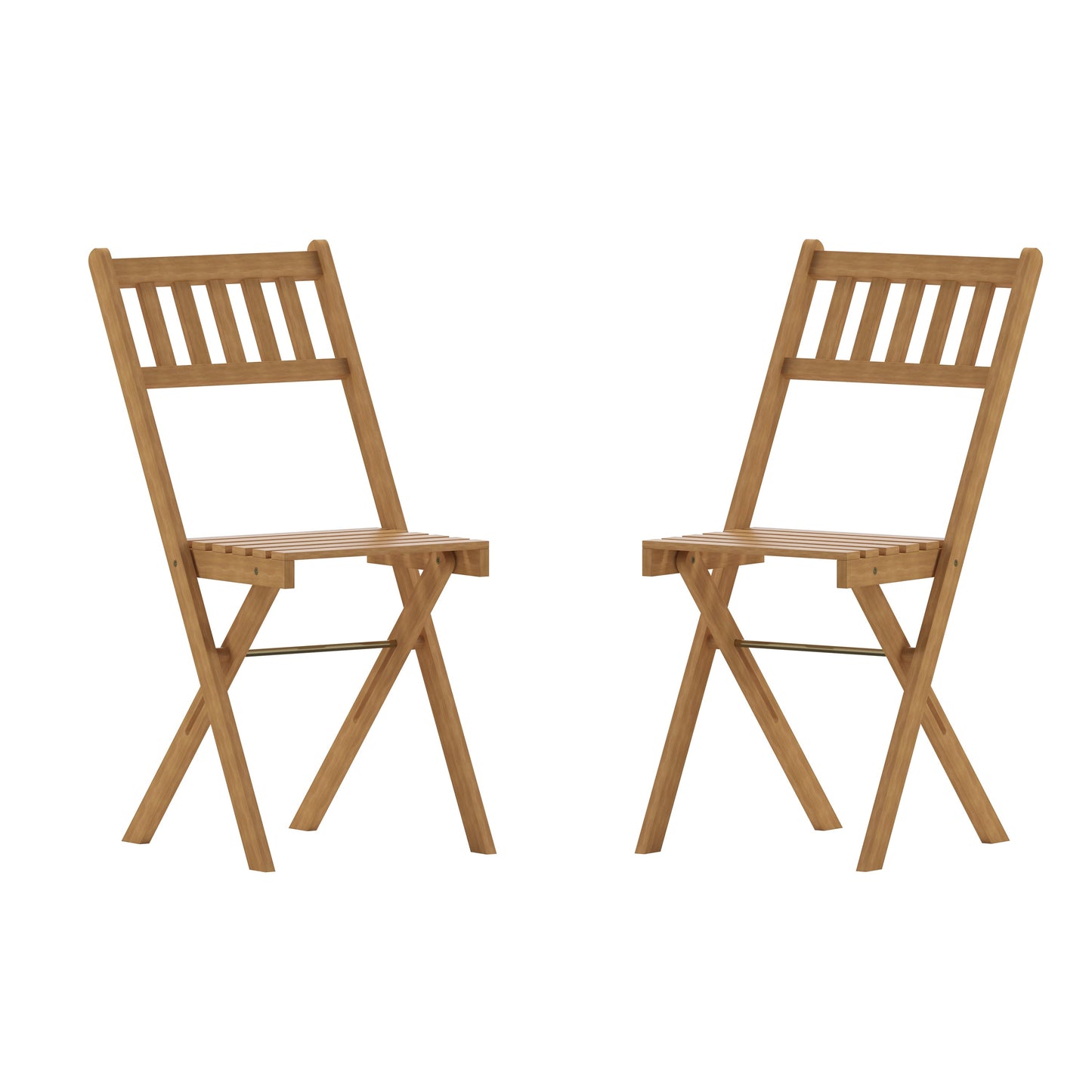 2PK Natural Acacia Wood Chairs THB-C1244-NAT-GG