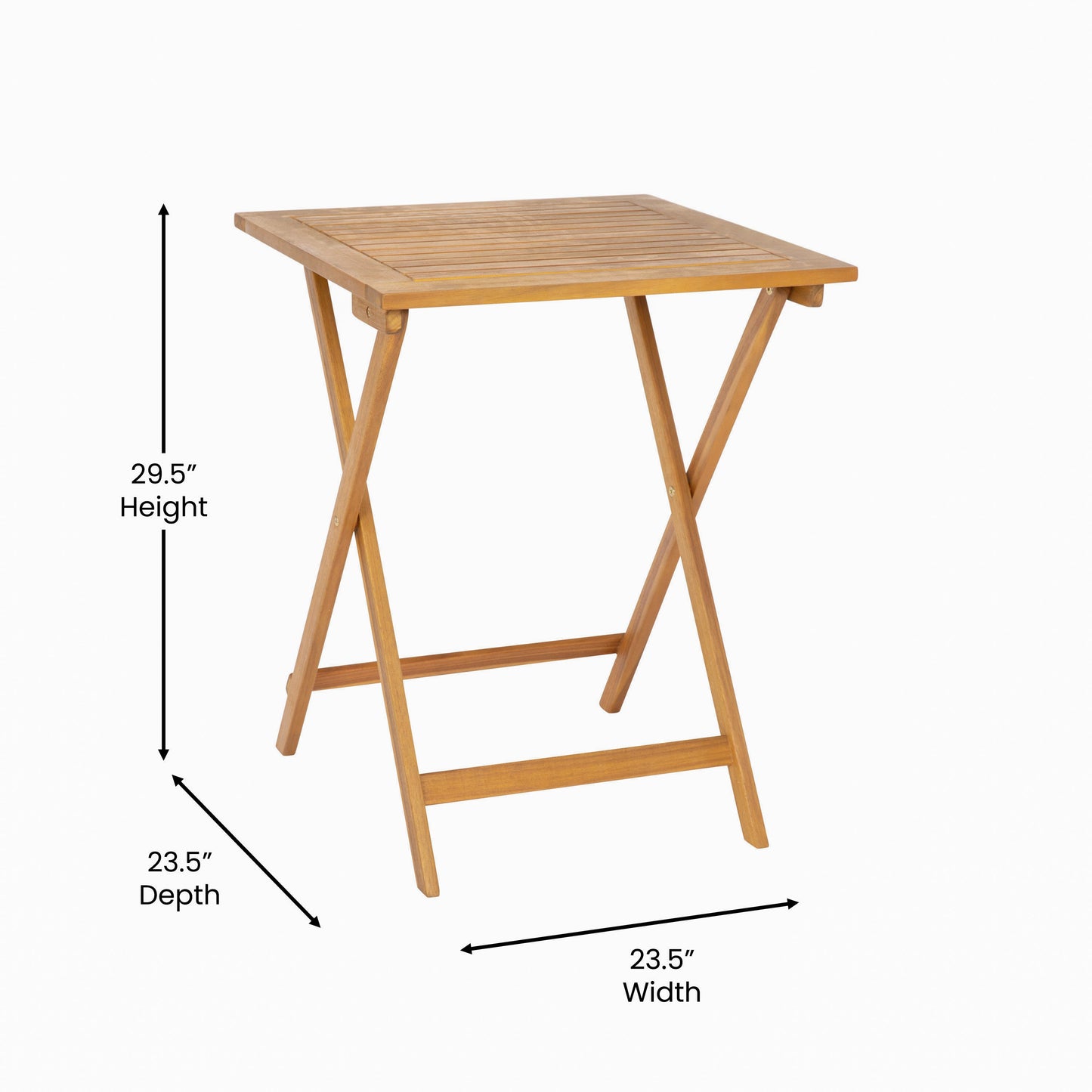 24" Square Natural Wood Table THB-T6060-NAT-GG