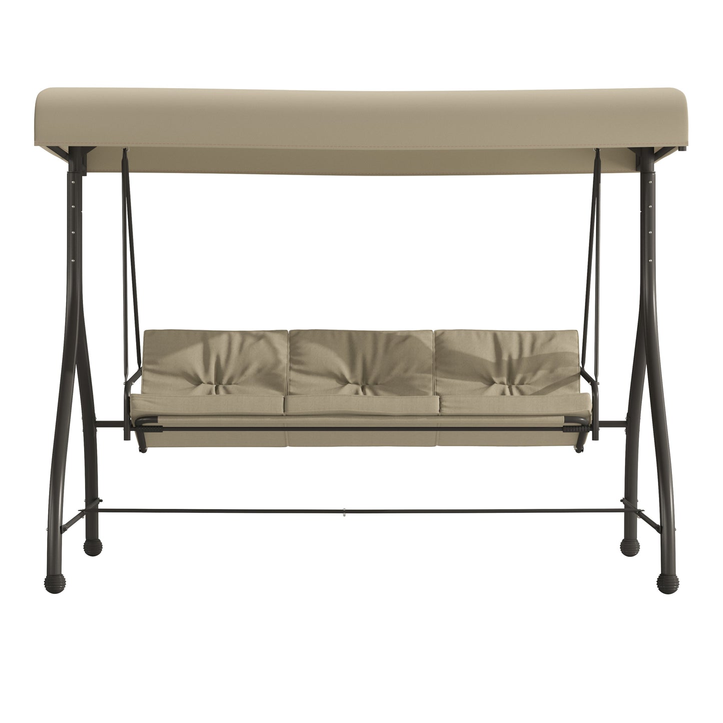 Tan 3-Seater Patio Swing/Bed TLH-007-TAN-GG