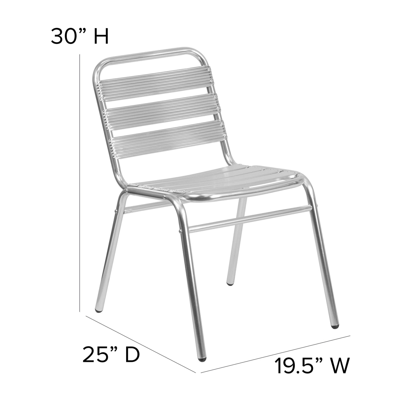 Aluminum Slat Back Chair TLH-015-GG