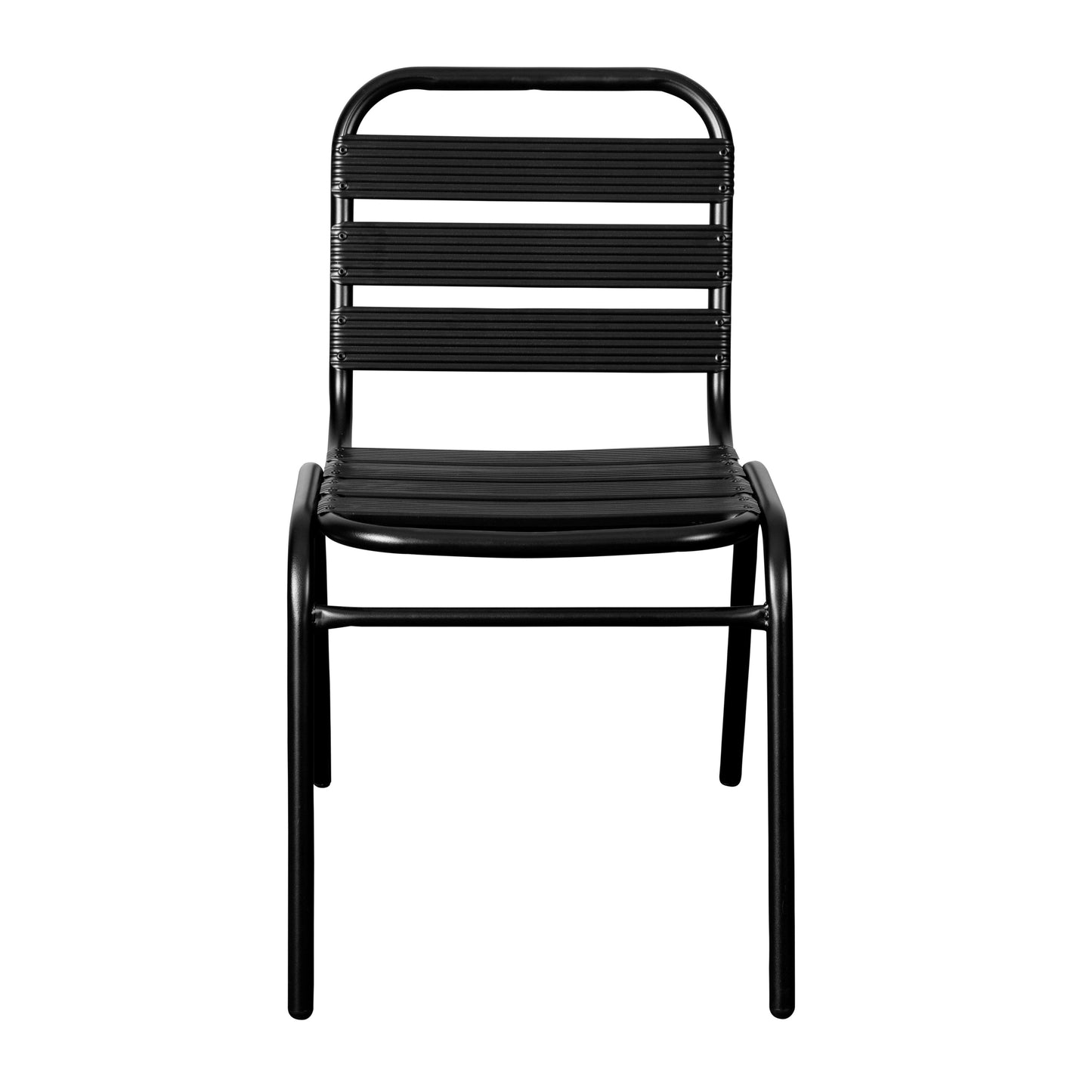 Black Slat Back Chair TLH-015C-BK-GG