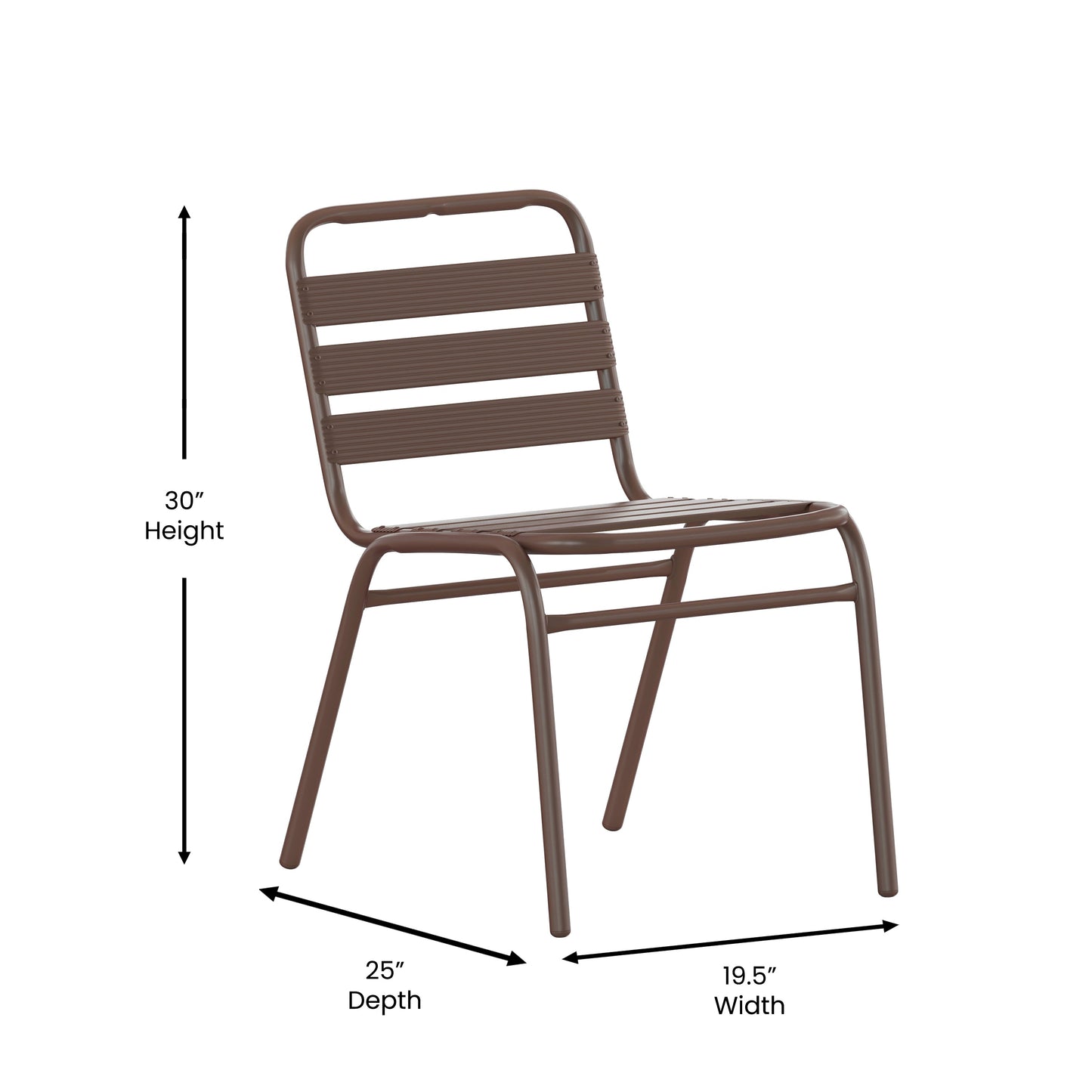 Bronze Slat Back Chair TLH-015C-BZ-GG