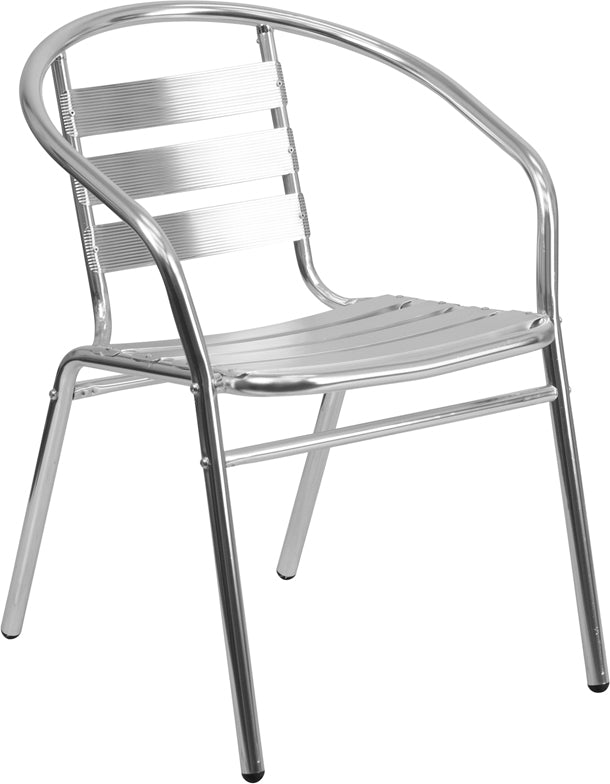 Aluminum Slat Back Chair TLH-017B-GG