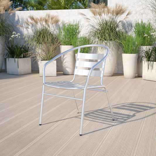 Aluminum Slat Back Chair TLH-017B-GG