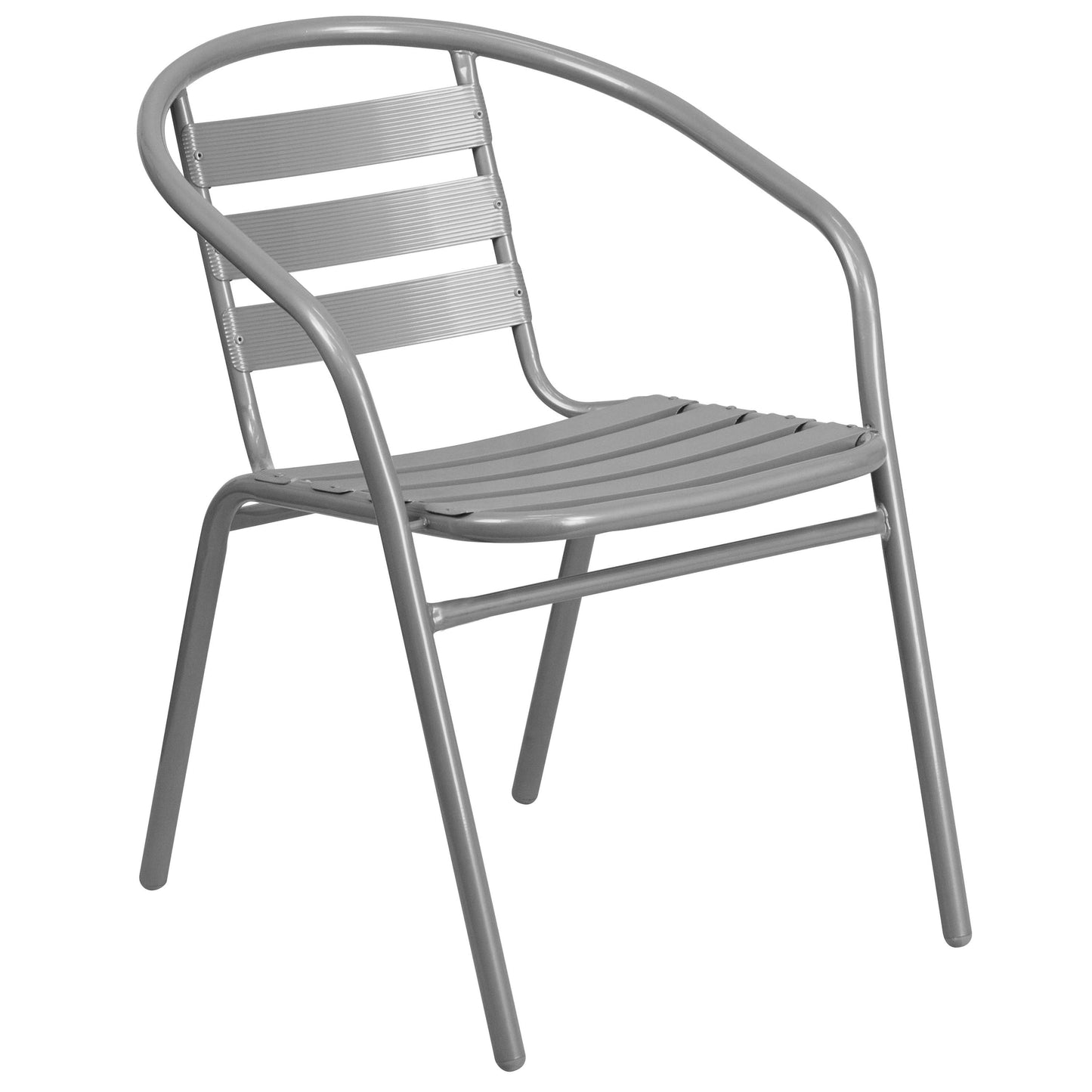 Silver Aluminum Slat Chair TLH-017C-GG