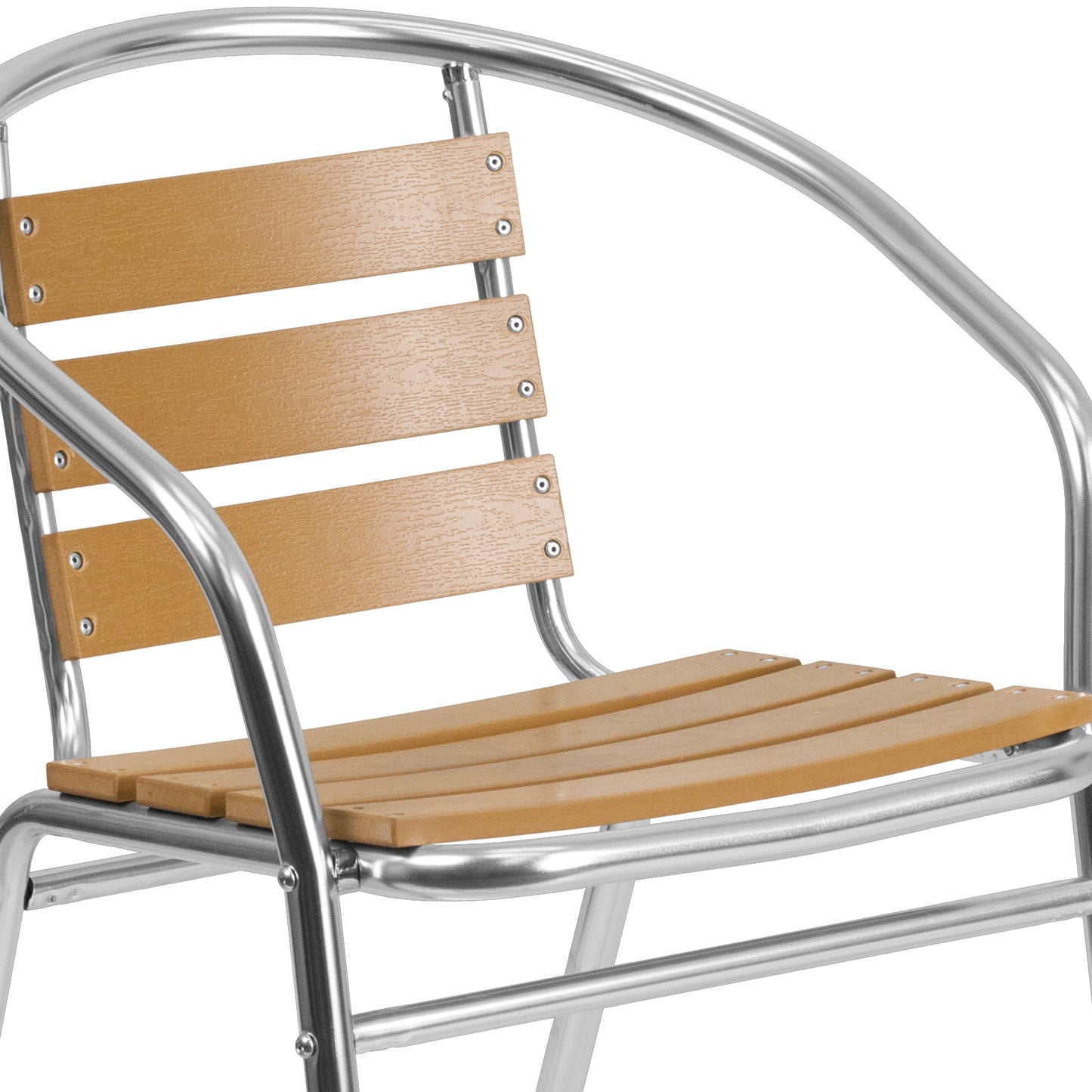 Aluminum Teak Back Chair TLH-017W-GG