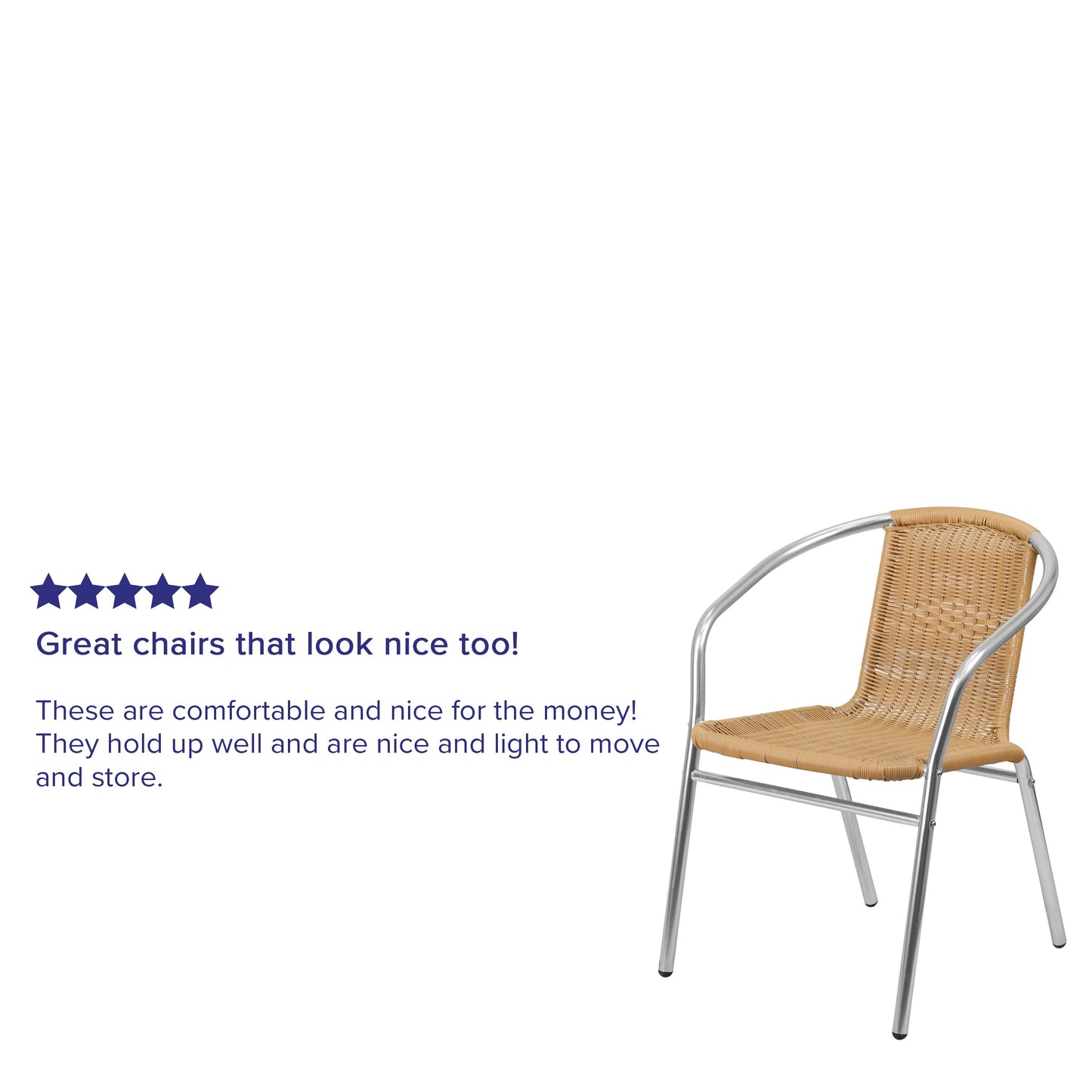 Beige Rattan Aluminum Chair TLH-020-BGE-GG