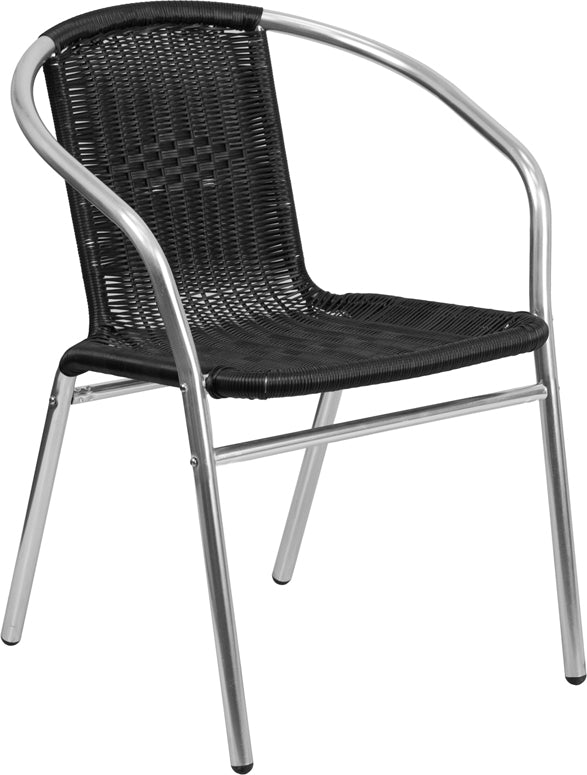 Black Rattan Aluminum Chair TLH-020-BK-GG