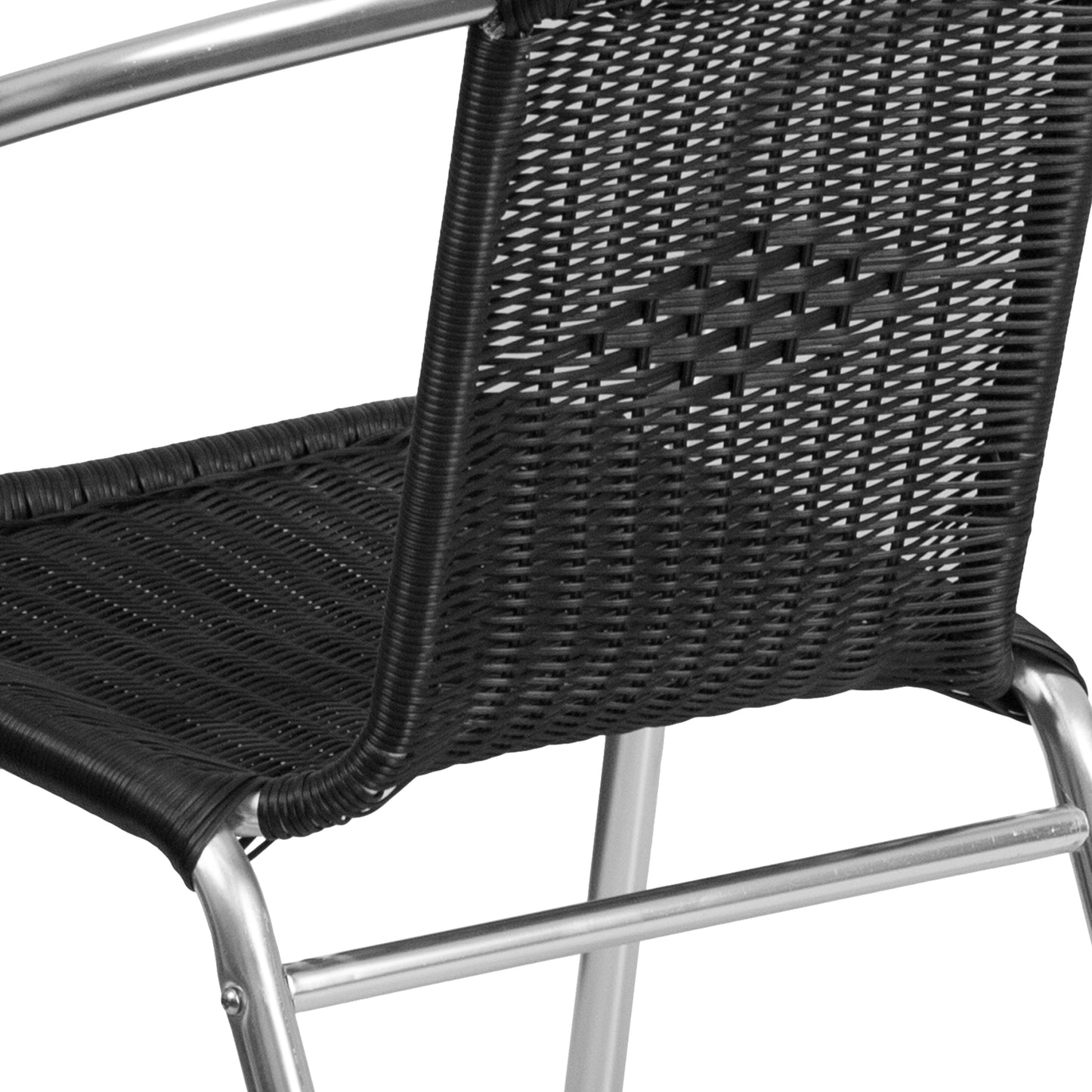 Black Rattan Aluminum Chair TLH-020-BK-GG