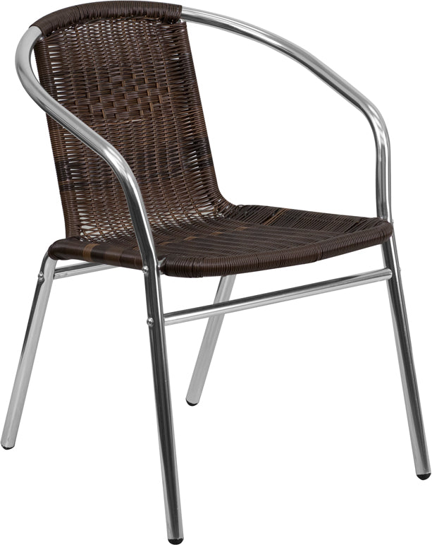 Brown Rattan Aluminum Chair TLH-020-GG