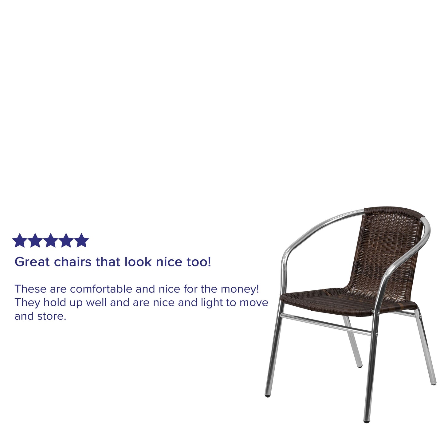 Brown Rattan Aluminum Chair TLH-020-GG