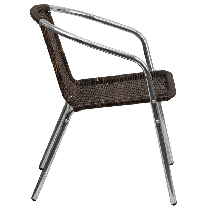 Brown Rattan Aluminum Chair TLH-020-GG