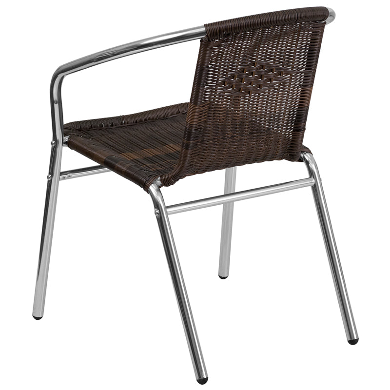 Brown Rattan Aluminum Chair TLH-020-GG