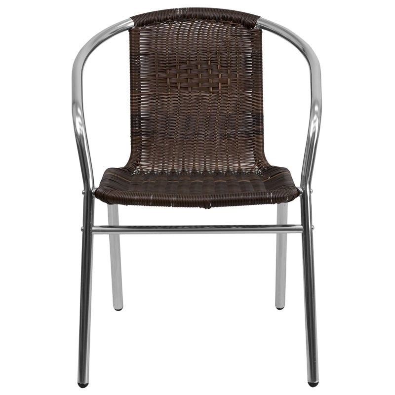 Brown Rattan Aluminum Chair TLH-020-GG