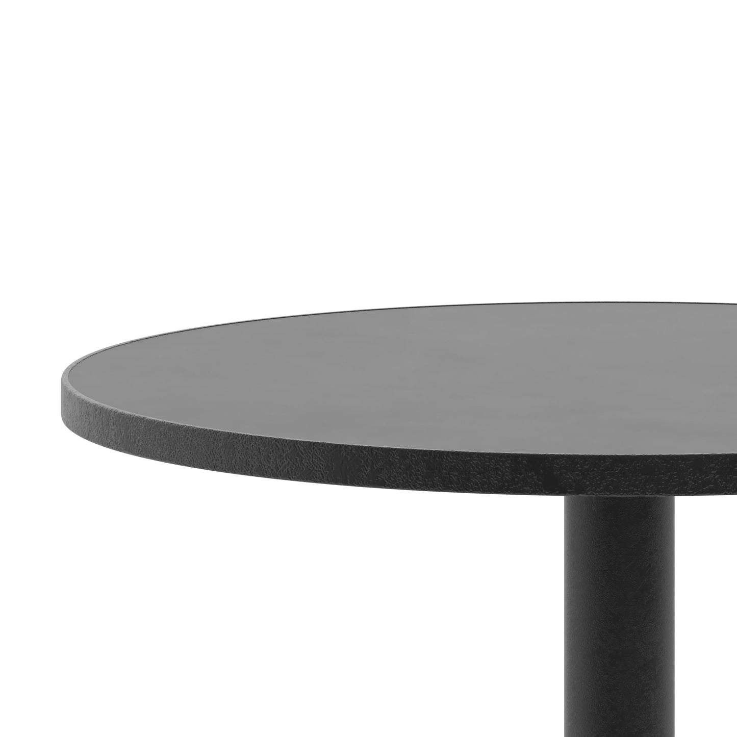 23.5RD Black Metal Table TLH-052-1-BK-GG