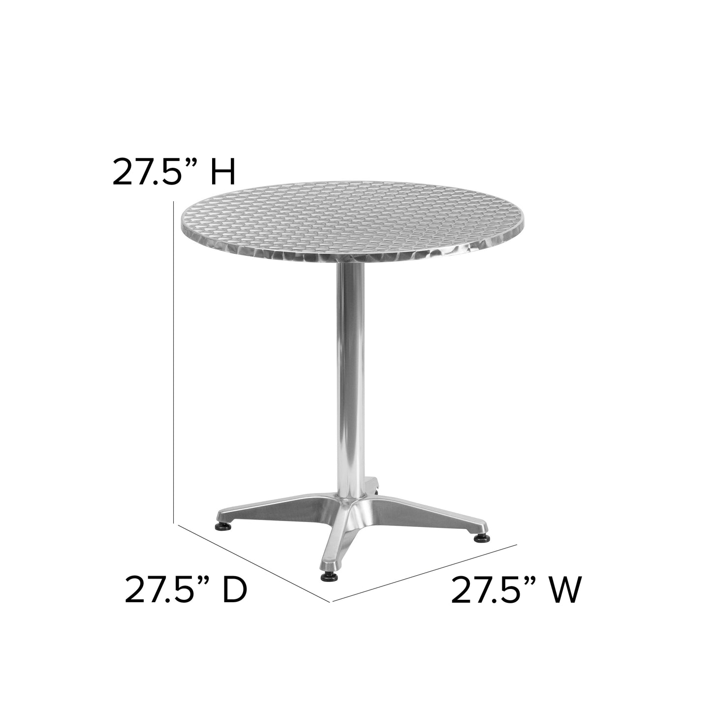 27.5RD Aluminum Table TLH-052-2-GG