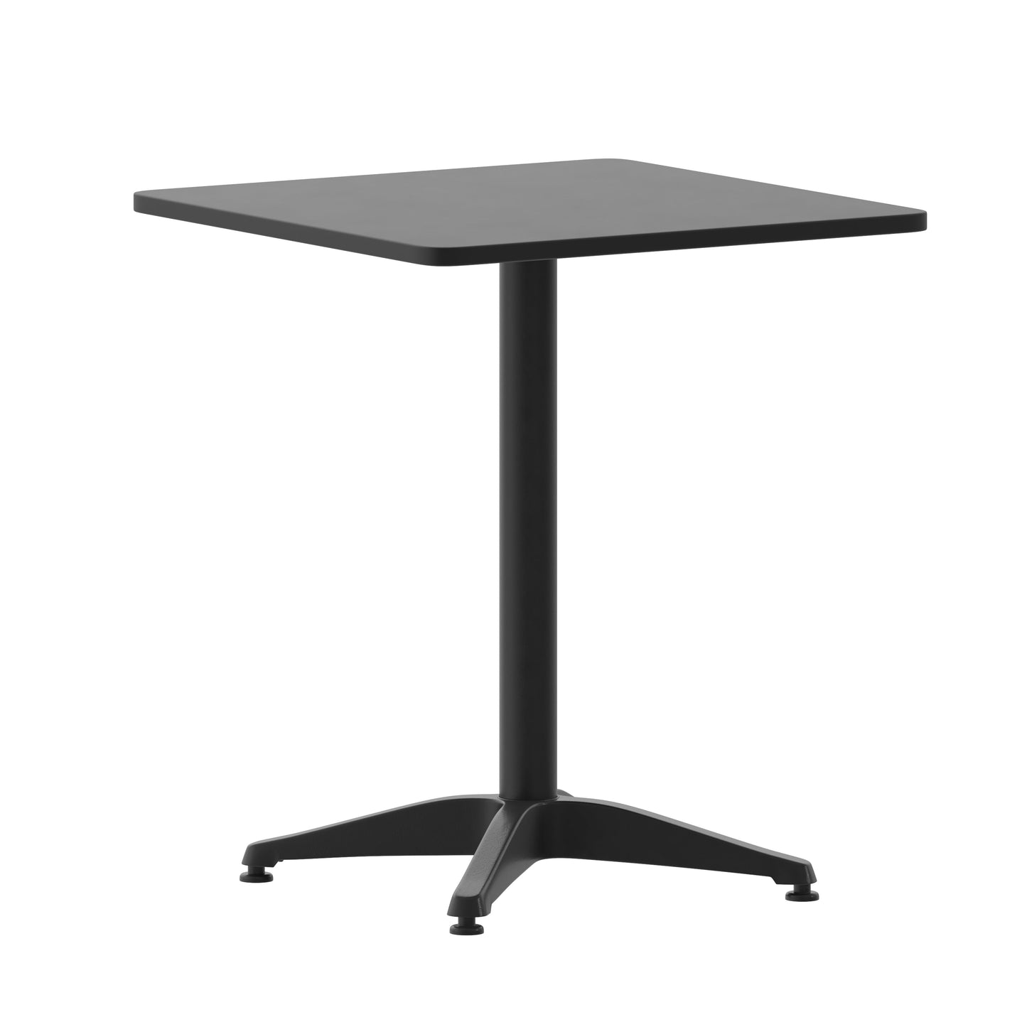 23.5SQ Black Metal Table TLH-053-1-BK-GG