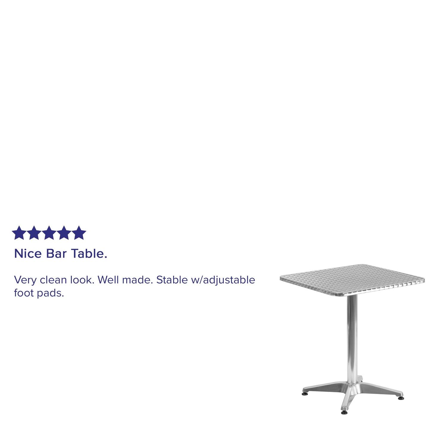 23.5SQ Aluminum Table TLH-053-1-GG