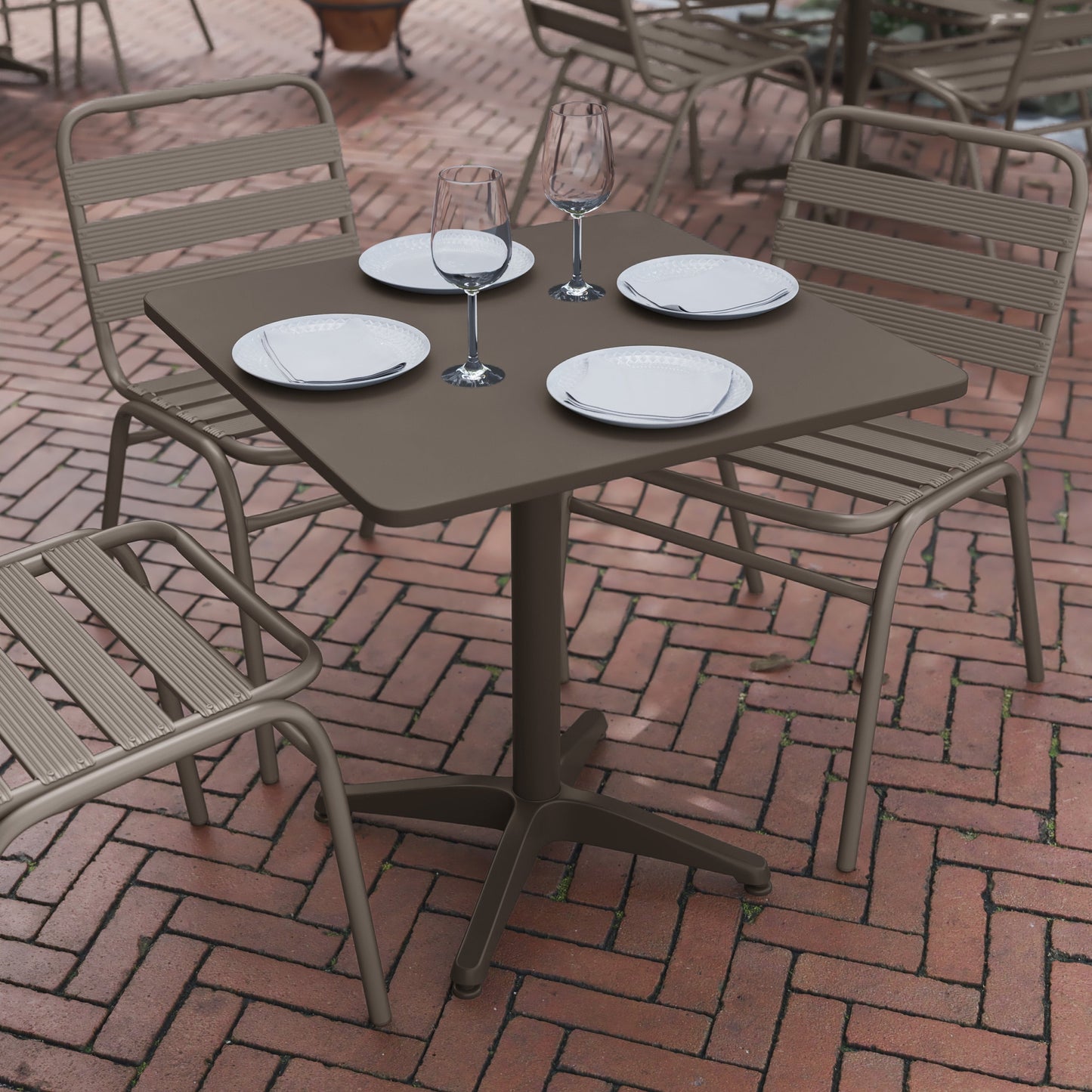 27.5SQ Bronze Metal Table TLH-053-2-BZ-GG