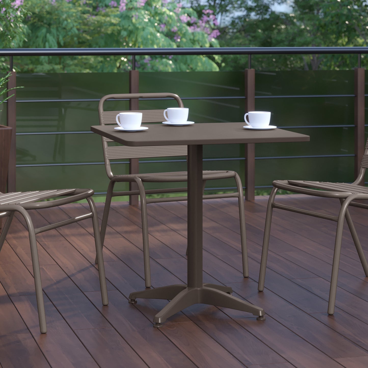 27.5SQ Bronze Metal Table TLH-053-2-BZ-GG