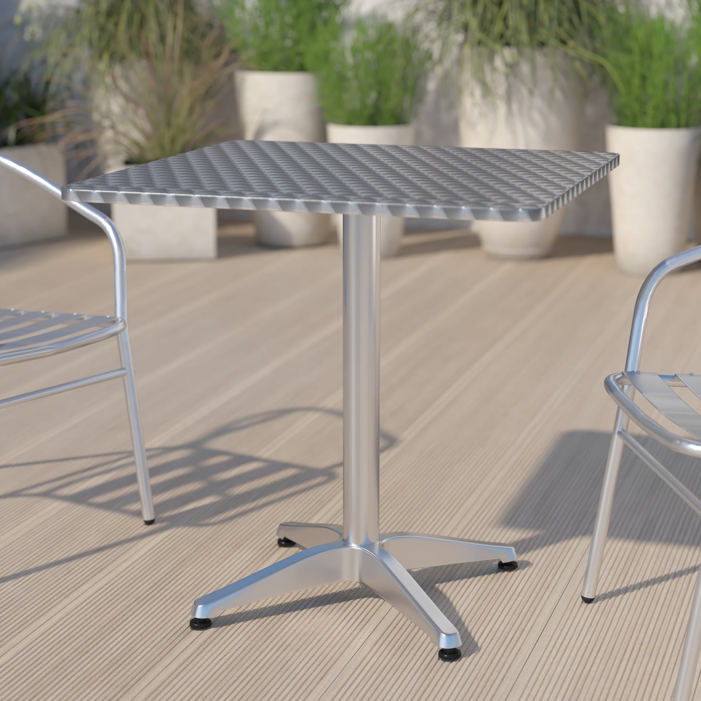 27.5SQ Aluminum Table TLH-053-2-GG