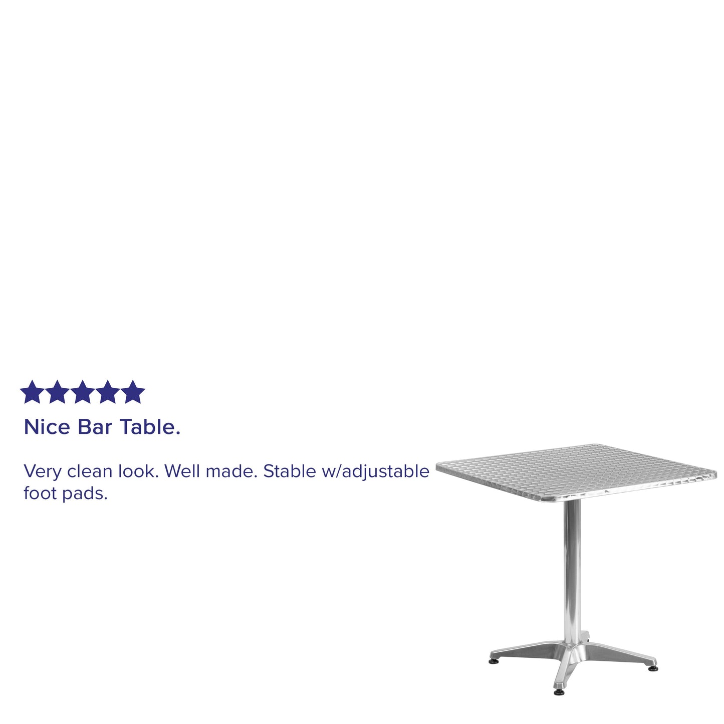 27.5SQ Aluminum Table TLH-053-2-GG