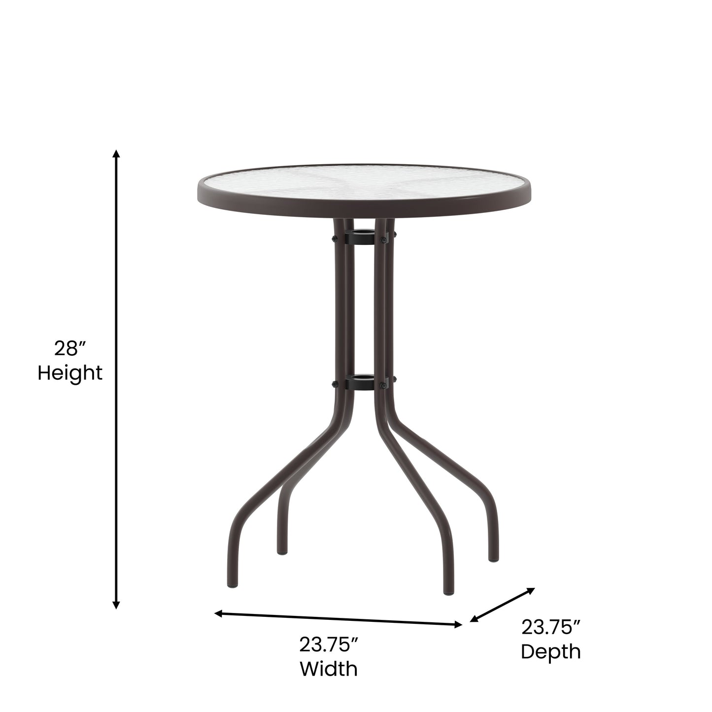 23.75RD Bronze Patio Table TLH-070-1-BZ-GG