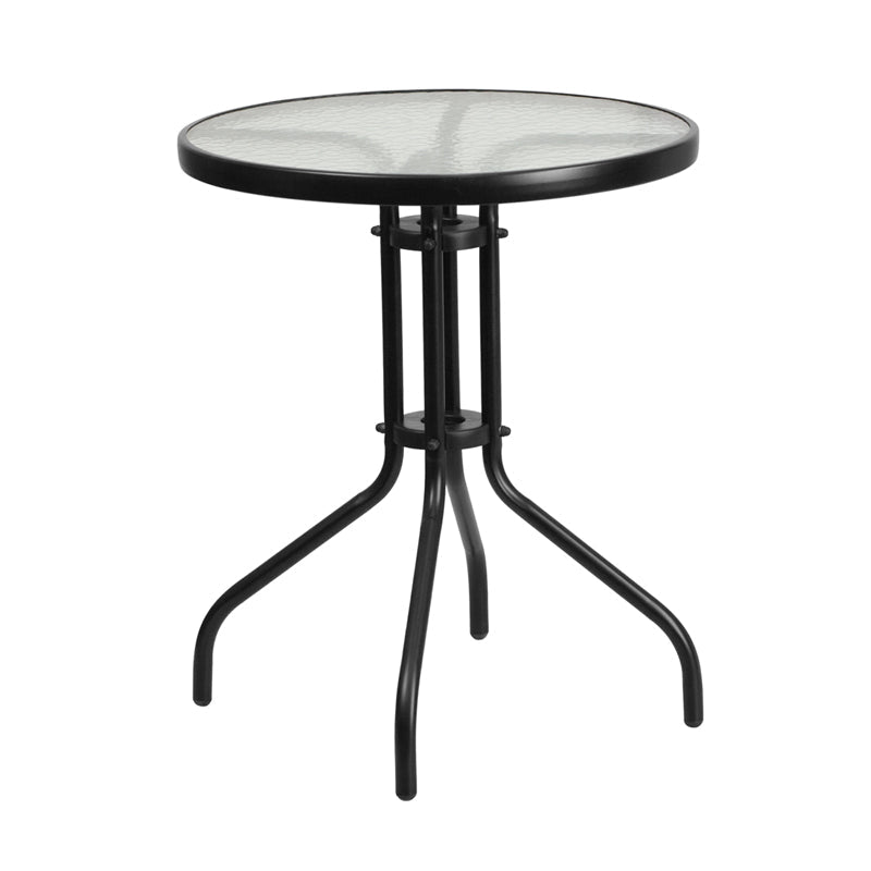 23.75RD Black Patio Table TLH-070-1-GG