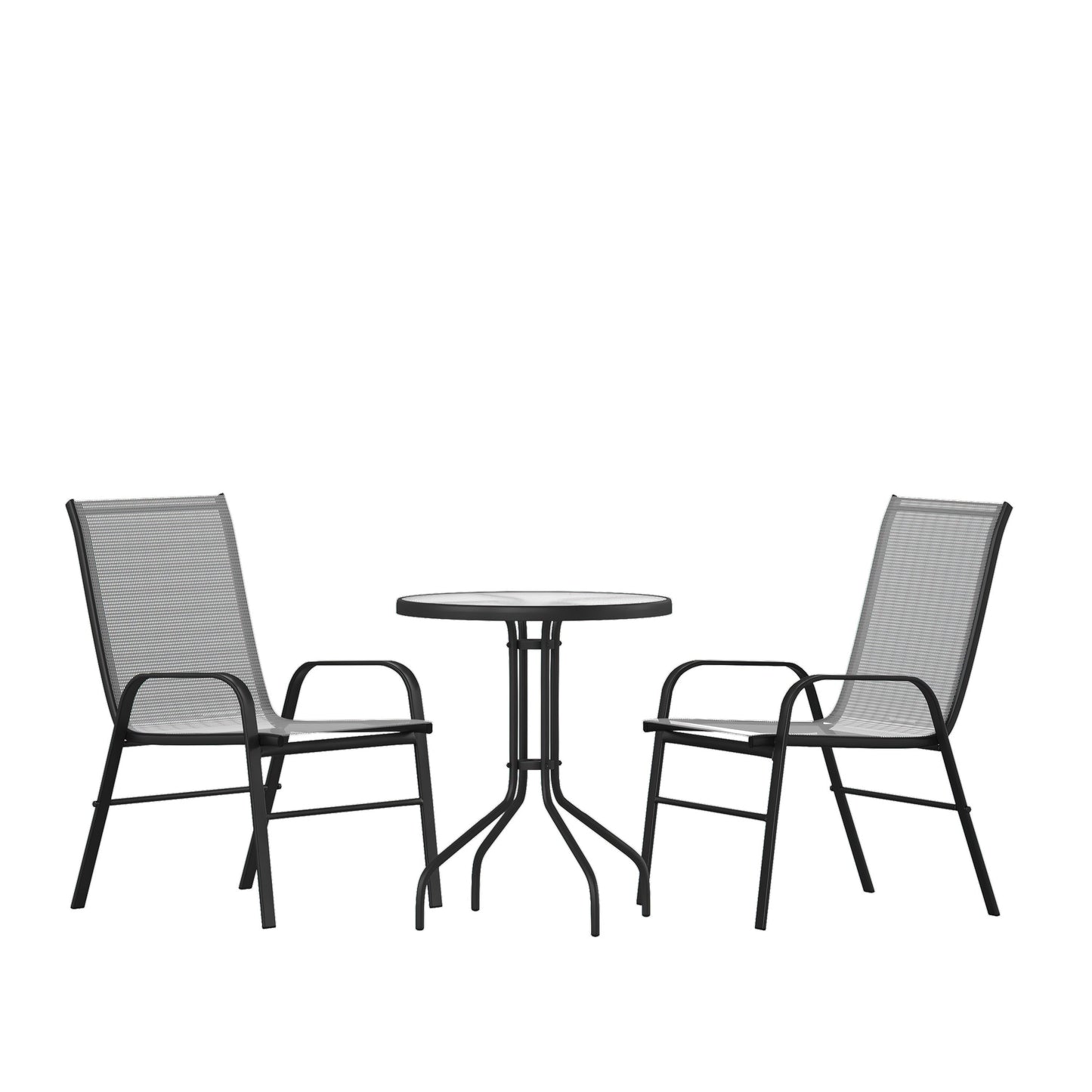 23.75" Round Gray Patio Set TLH-0701303C-GY-GG