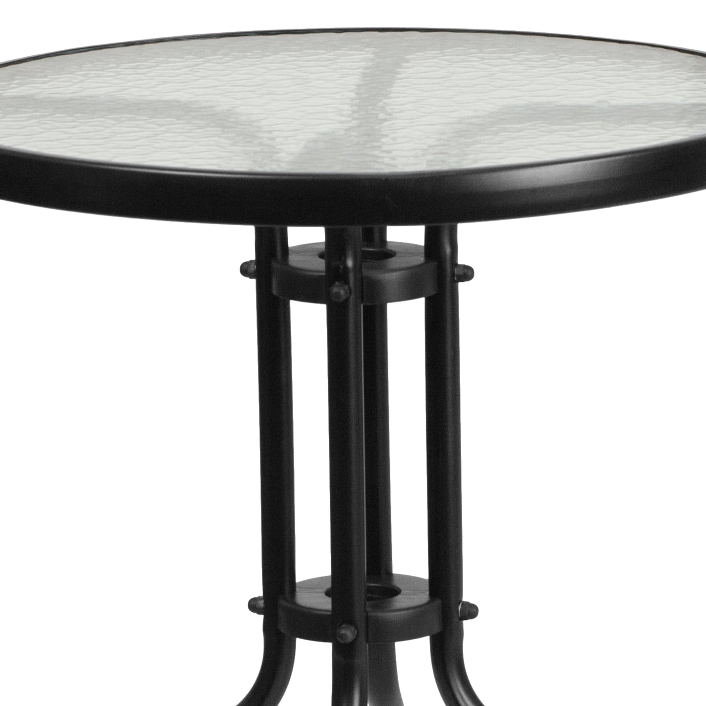 23.75RD Black Patio Table Set TLH-071RD-037BK2-GG