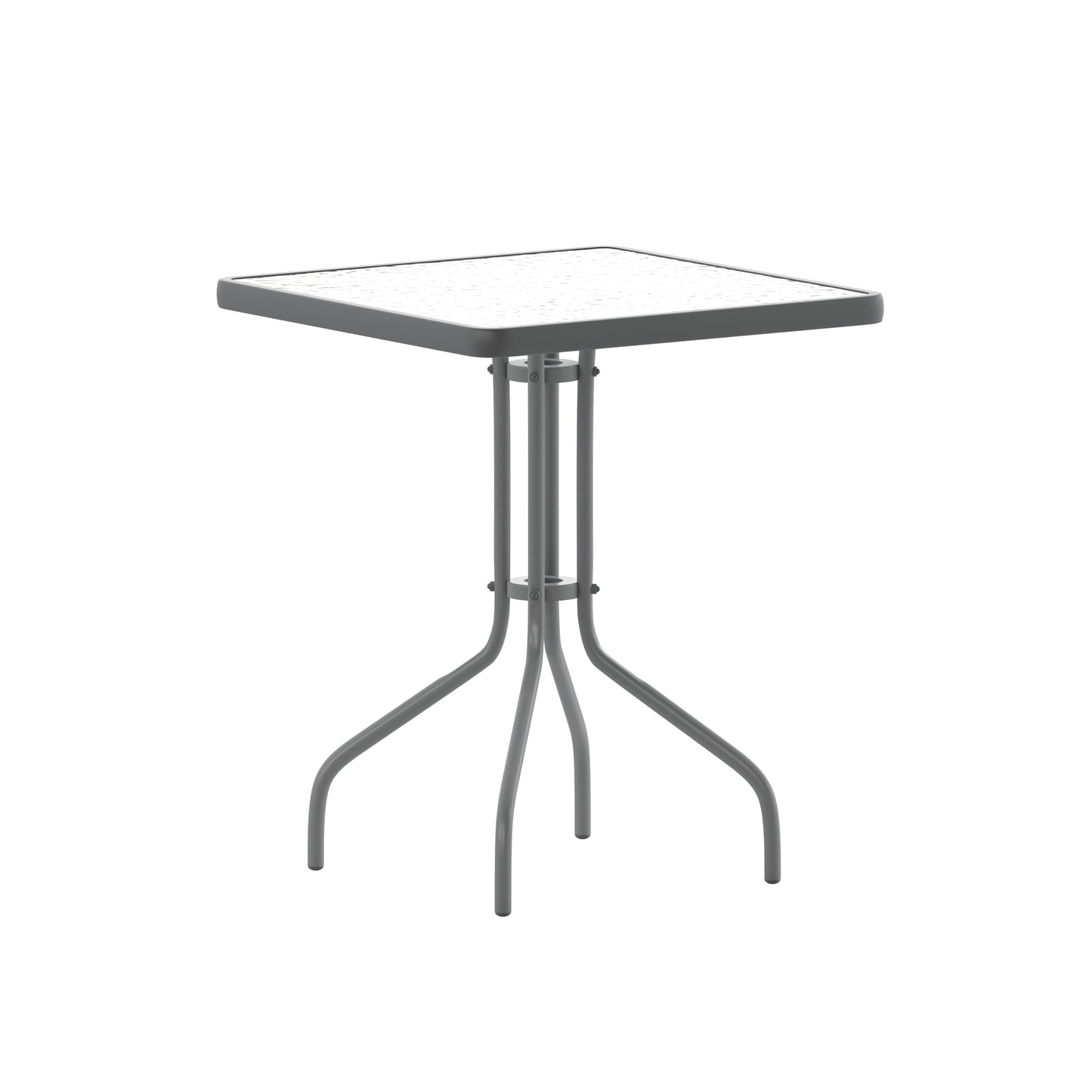 23.5SQ Silver Patio Table TLH-073A-1-SV-GG