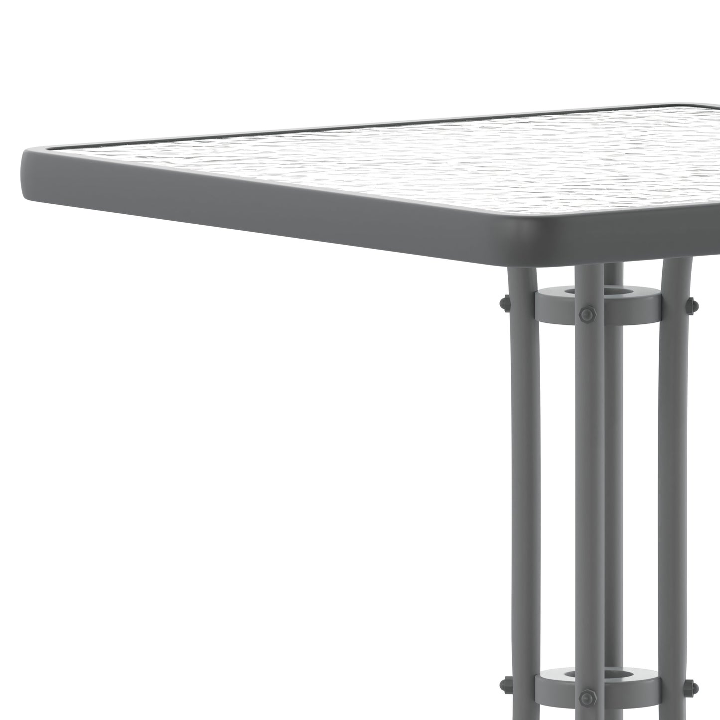 23.5SQ Silver Patio Table TLH-073A-1-SV-GG