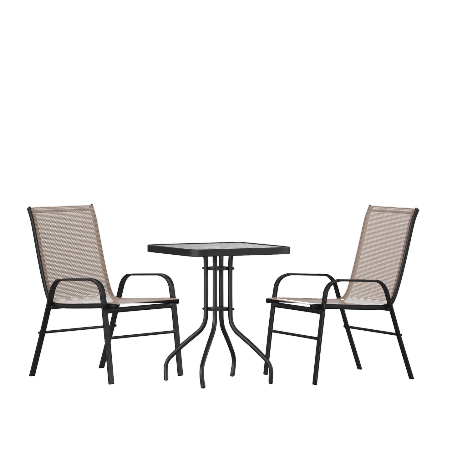 23.5" Round Brown Patio Set TLH-073A1303C-BN-GG