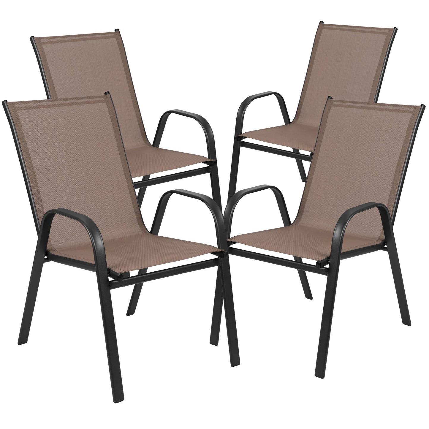 23.5" Round Brown Patio Set TLH-073A1303C-BN-GG