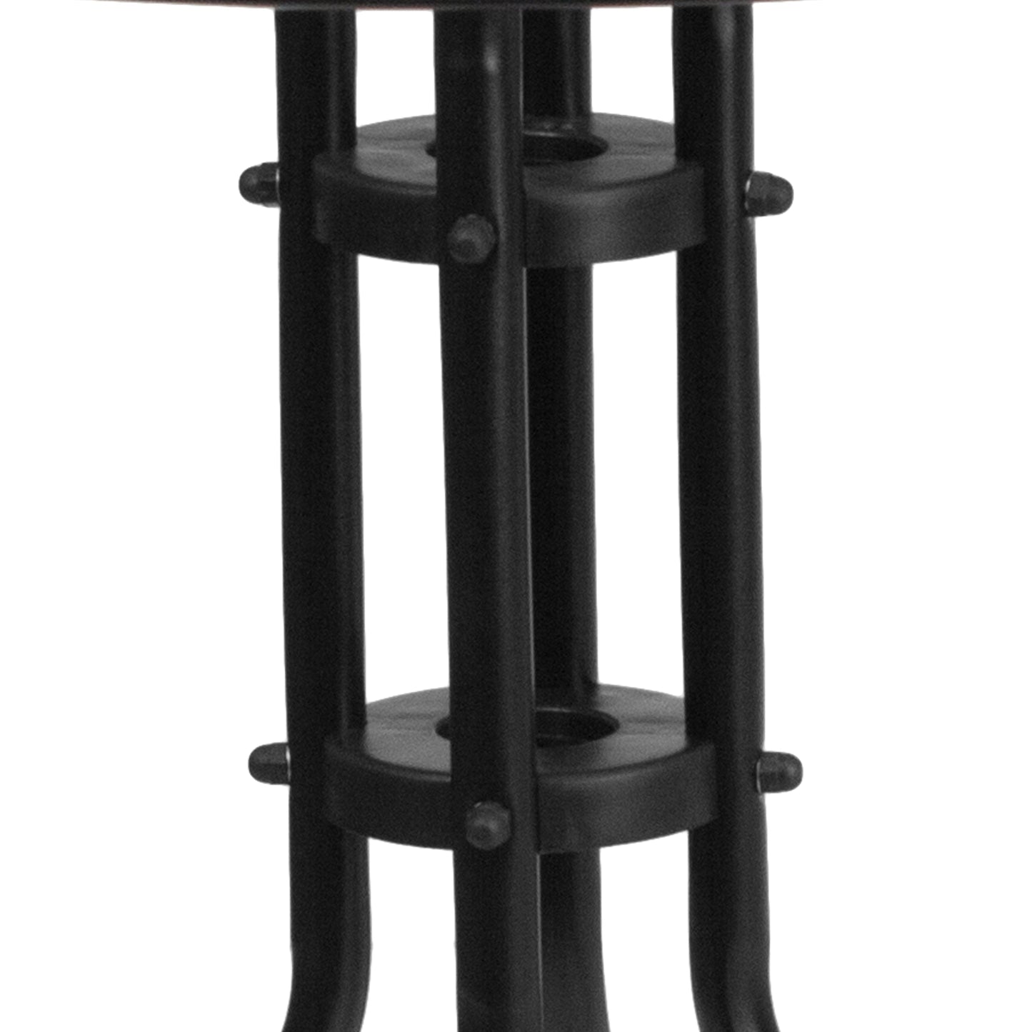 28RD Black Rattan Patio Table TLH-087-BK-GG