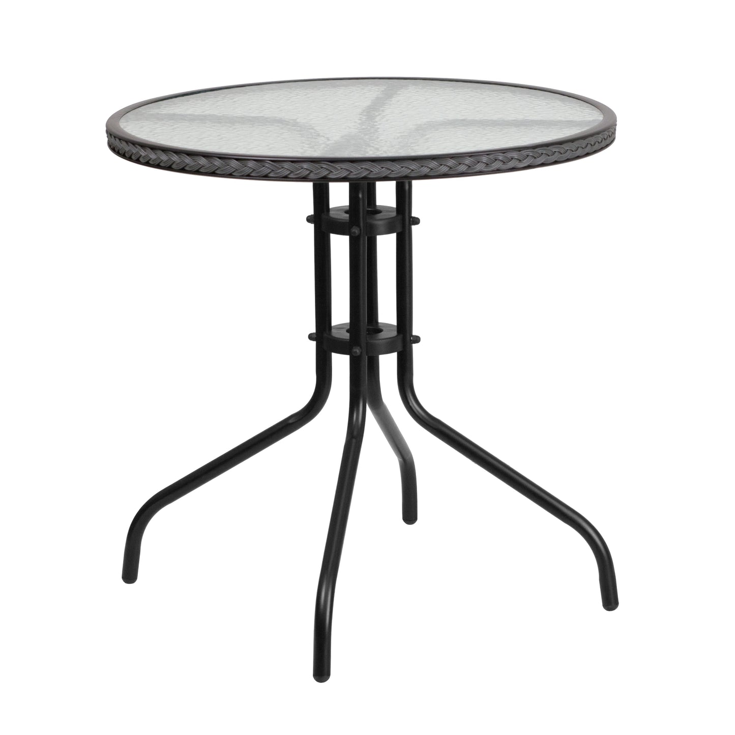 28RD Gray Table Set w/Rattan TLH-087RD-037GY2-GG