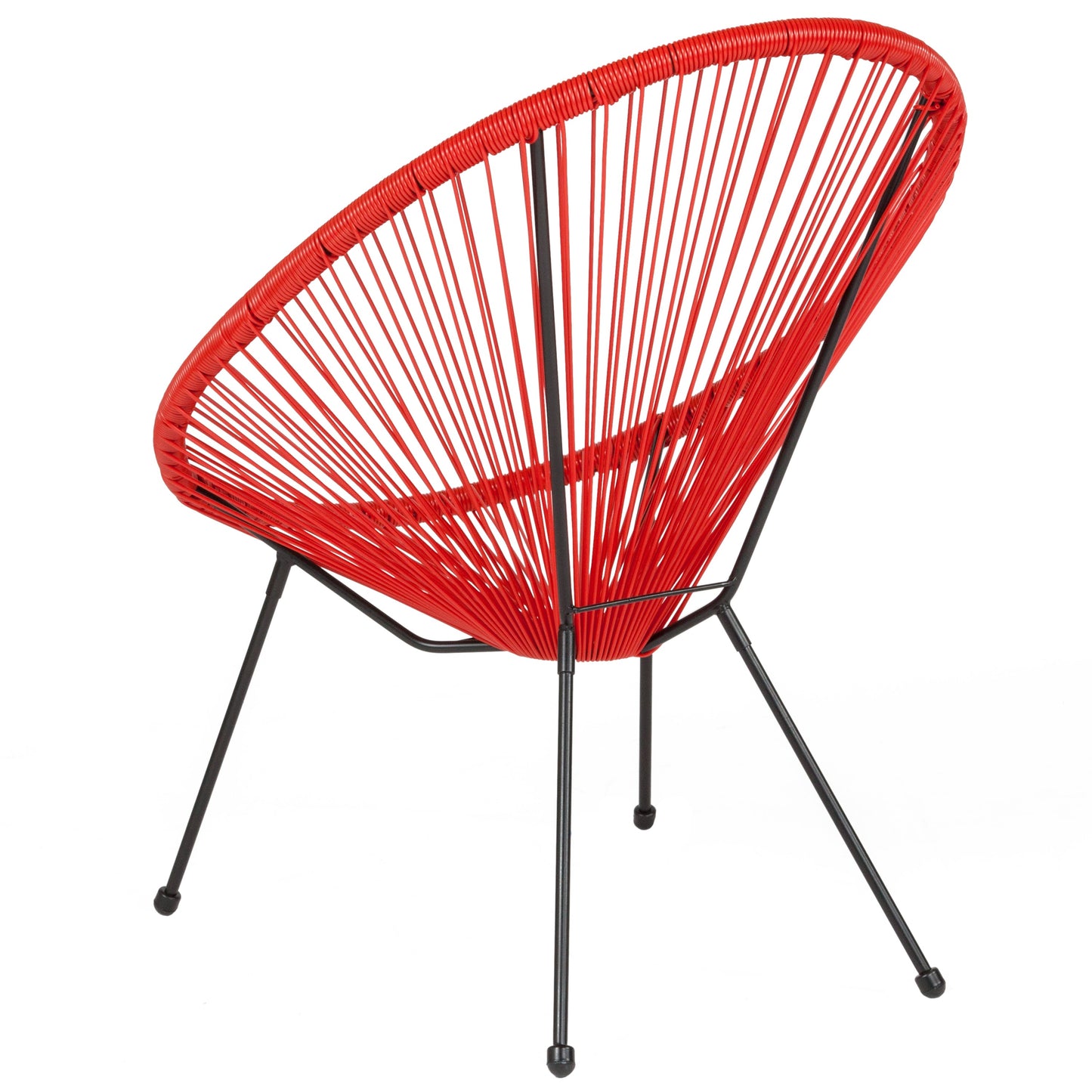 Red Bungee Oval Lounge Chair TLH-094-RED-GG