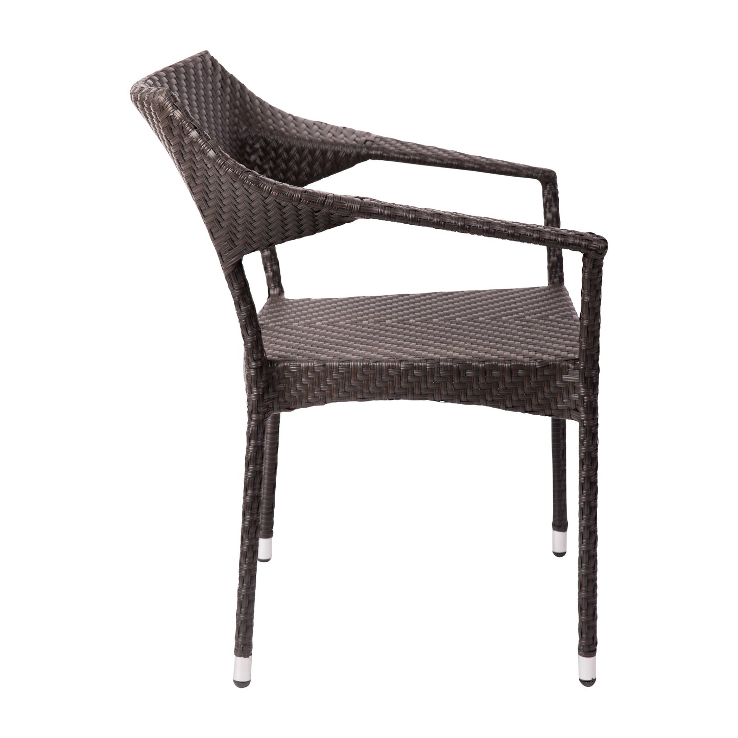 Modern Stackable Patio Dining Chair with Arms