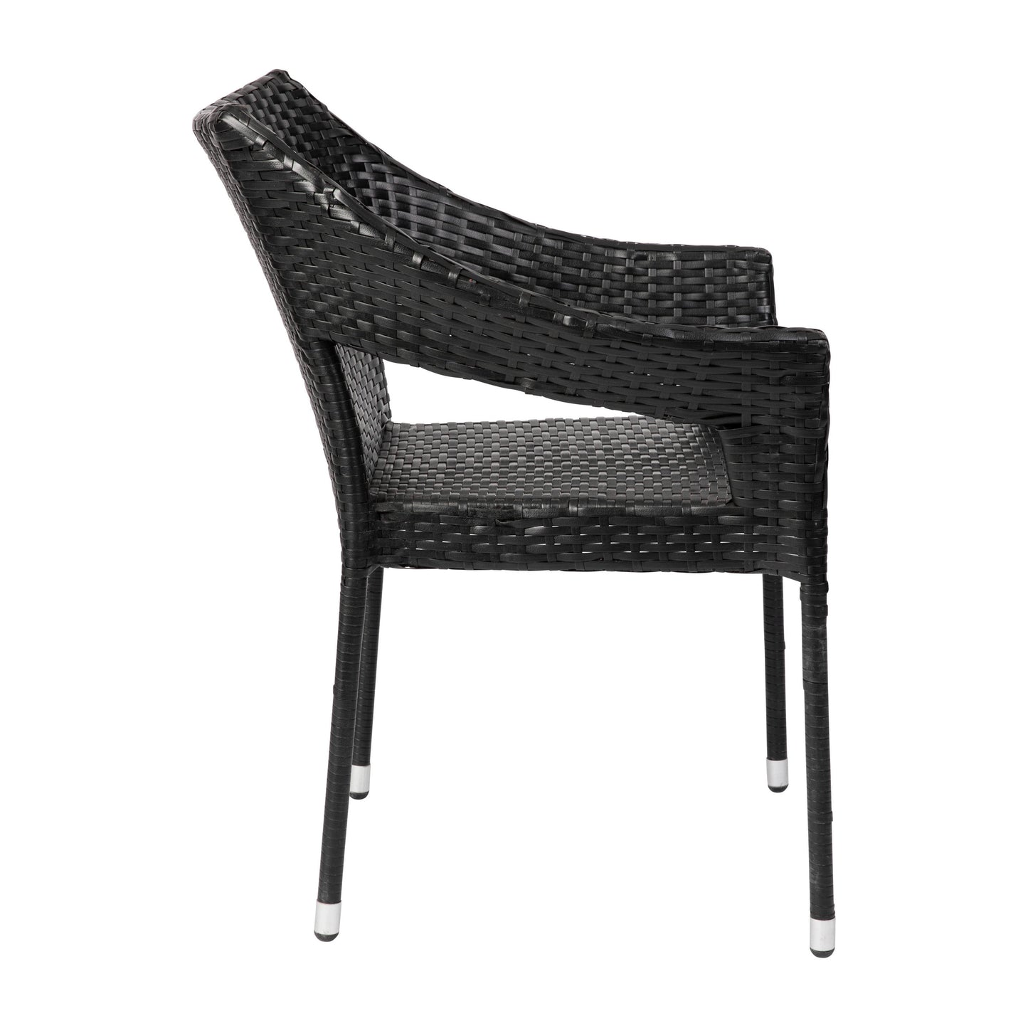 Modern Stackable Patio Dining Chair with Arms