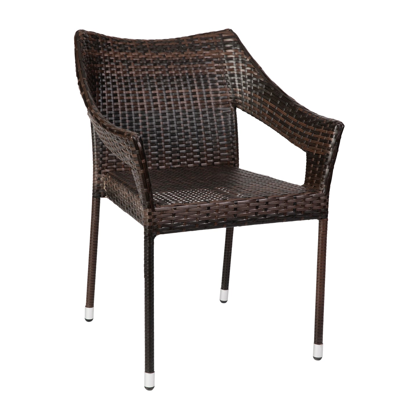 Modern Stackable Patio Dining Chair with Arms