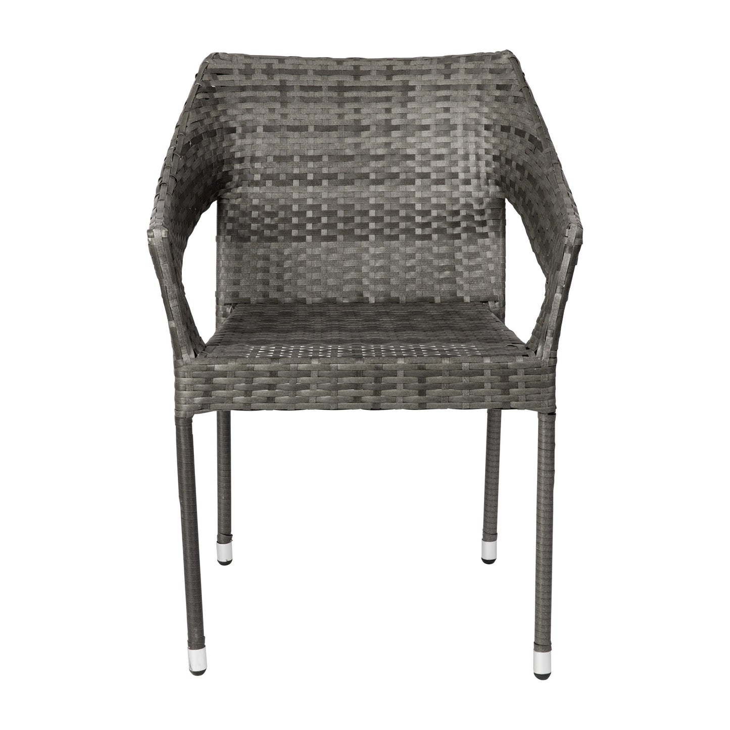 Modern Stackable Patio Dining Chair with Arms