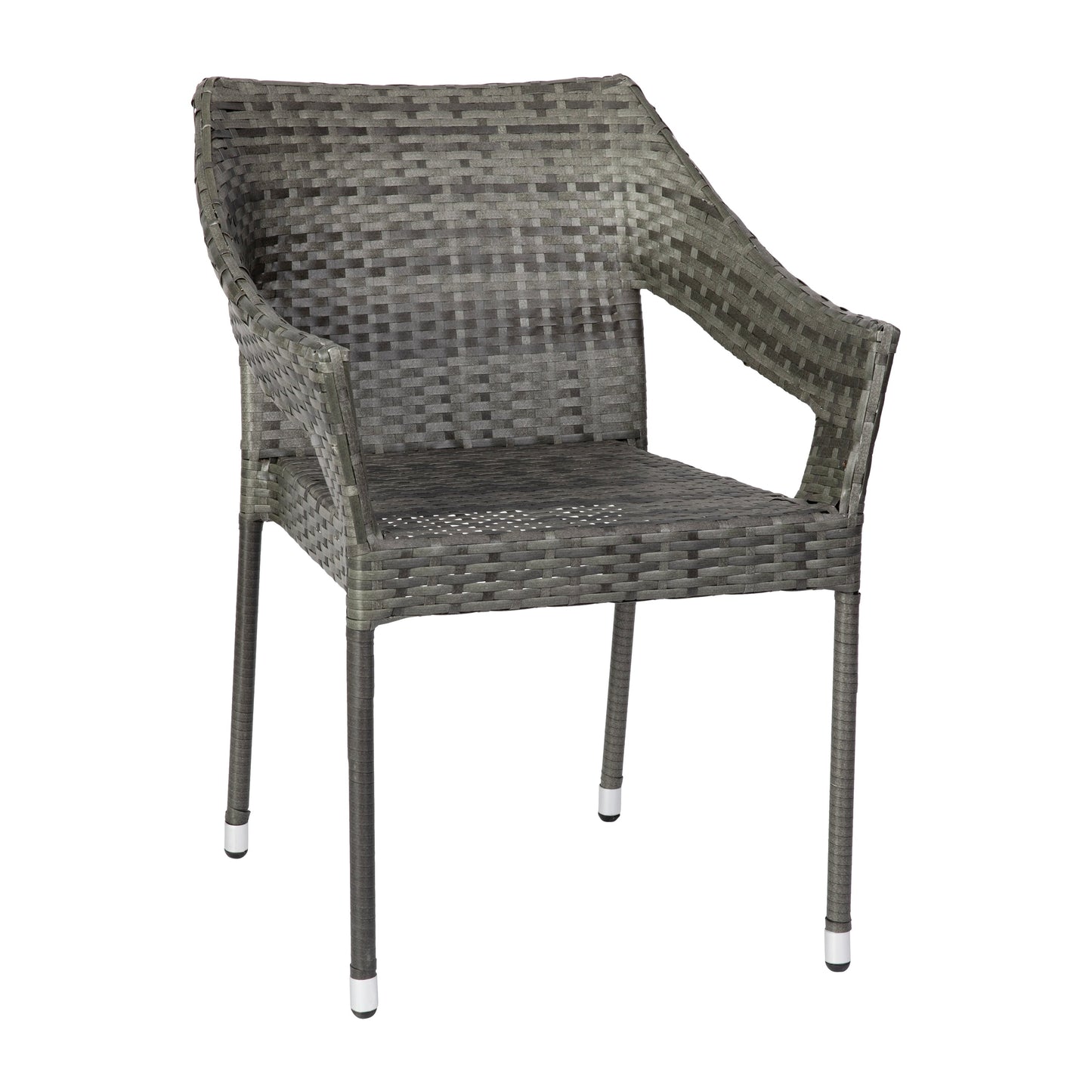 Modern Stackable Patio Dining Chair with Arms