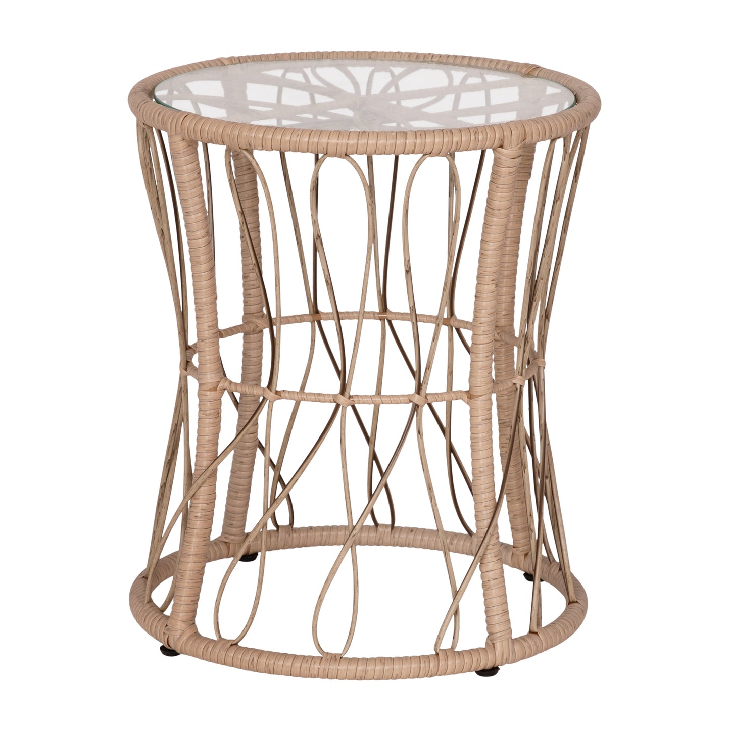 3 PC Tan/Light Gray Rattan Set TW-VN017-18-TAN-GG