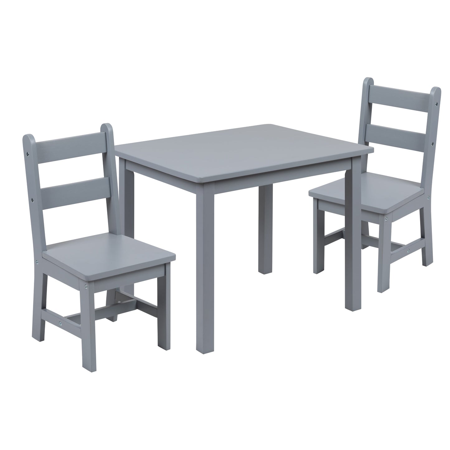 Kids Gray Table & 2 Chair Set TW-WTCS-1001-GRY-GG