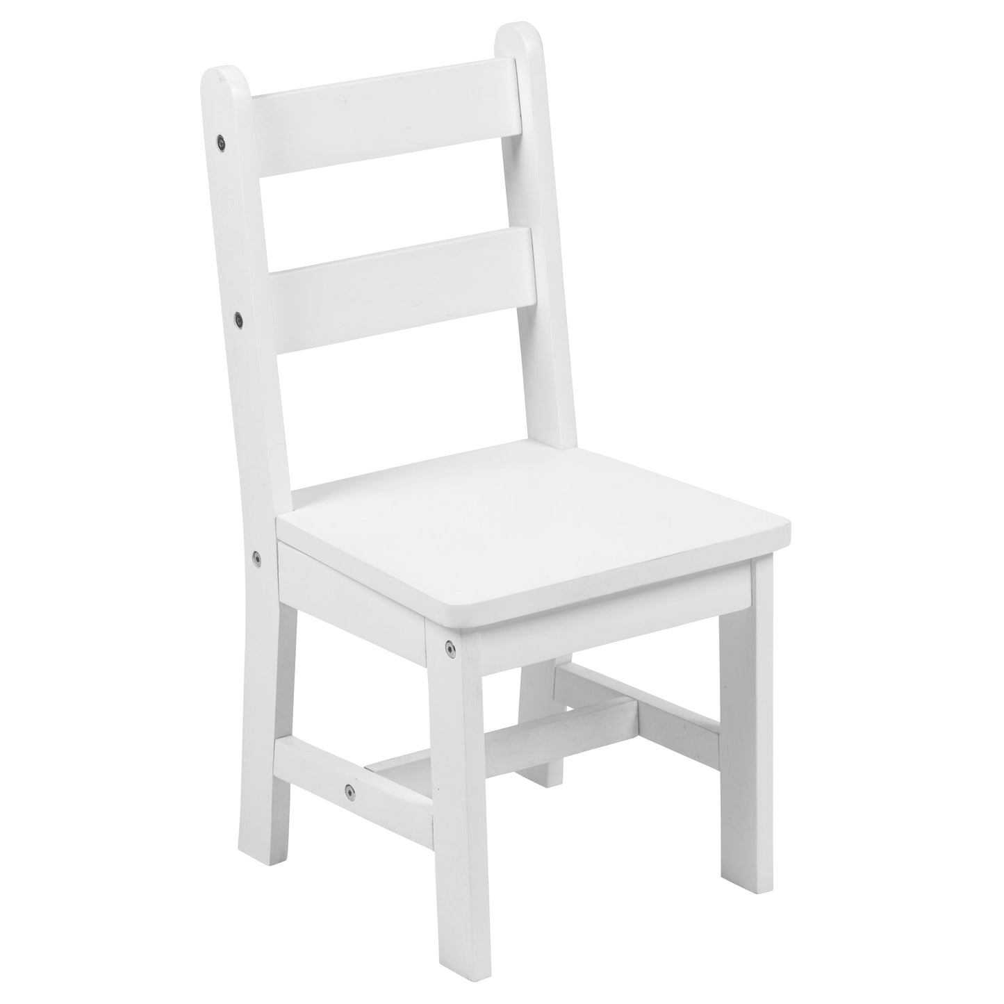 Kids White Table & 2 Chair Set TW-WTCS-1001-WH-GG